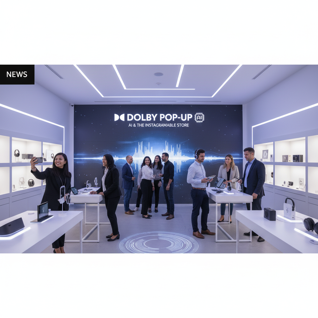 Future retail store blending AI technology with an Instagrammable design and experience.