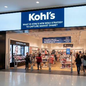 Kohl's store interior featuring Sephora beauty section and diverse products, hinting at new strategy.