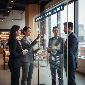 Retailers using AI for competitive edge in stores, focusing on customer service and efficiency.