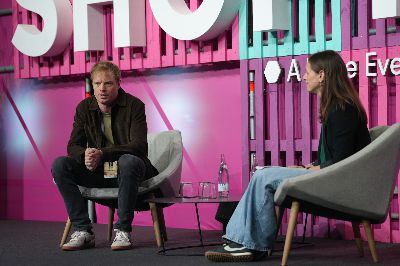 Fabian Kothe, CTO of Kaufland Global Marketplace, speaking on stage at Shoptalk Europe 2026 in Barcelona