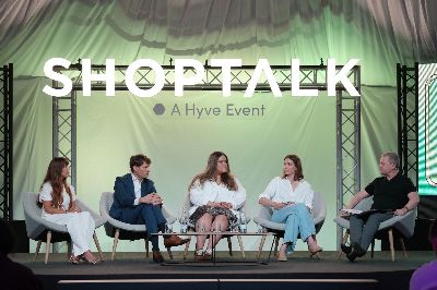 Panel at Shoptalk Europe 2026 in Barcelona with executives from Coca-Cola, Procter & Gamble, Coty and RMS Beauty discussing retail media strategy
